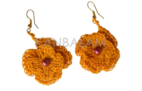 Aretes de Ixtle flores